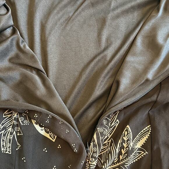 Eva Blue Plus Long Maxi Brown Fairy Dress Beaded Embellished Sleeveless 32W - Picture 10 of 12